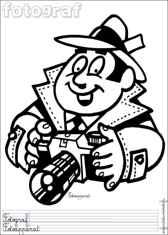 coloriage photographe 1